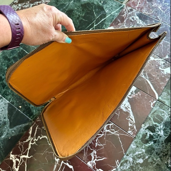 VINTAGE 1970s LOUIS VUITTON CANVAS MONOGRAM PORTFOLIO TALON ZIP LAPTOP CASE EC - Picture 5 of 9